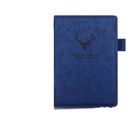 Agenda 2026 Quaderno retrò A5 con righe super spesse, diario di ricarica in pelle Soft Sense, promemoria for riunioni(Blue)