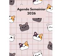 Agenda 2026 Semainier: 1 Semaine Sur 2 Pages Avec Heures. 12 Mois, Format A4, Organisateur Professionnel en Français.