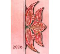 Agenda 2026 Semainier A4: Planificateur hebdomadaire avec heures de janvier à décembre 2026 (12 mois) - 1 semaine sur 2 pages - Couverture souple - Grand format A4 - Fleurs de Lotus Aquarelle
