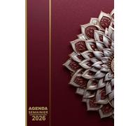 Agenda 2026 Semainier Format A4: 1 semaine sur 2 pages avec heures | 12 mois de 01 janvier 2026 à 31 décembre 2026| Mandala oriental luxueux.