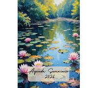 Agenda 2026 Semainier Format A4: 1 semaine sur 2 pages avec heures (8h-20h) et Jours fériés | 12 mois de 01 janvier 2026 à 31 décembre 2026 | Jardin Floral Sauvage style.