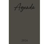 Agenda 2026 Semainier - Gris Anthracite: 1 semaine sur 2 pages, 12 mois de Janvier à Décembre, Grand format A4 21 x 29,7 cm, Hebdomadaire en Français
