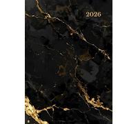 Agenda 2026 Semainier Horizontal a4: ( Marbre Noir ) 1 Semaine sur 2 Pages ( 7 Jours ) Janvier à Décembre - En Francais avec Notes Pages, ... Grand Format Couverture Souple Sans Spirale.