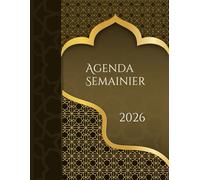Agenda 2026 Semainier: Planificateur Semainier et Mensuel | Semaine sur Double Page avec Horaire | 12 mois | Calendrier Mensuel en Début de Chaque Mois | Grand format A4 | Français.