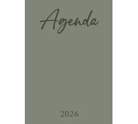 Agenda 2026: Vert Sauge | Semainier (une semaine sur deux pages) | Grand format - A4 | 21x29,7 cm | Planning hebdomadaire avec les heures | Français
