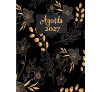 Agenda 2027 Journalier A4: Noir Professionnel, 1 Page Par Jour Avec Heure, 12 Mois De Janvier à Décembre 2027, Français