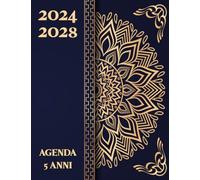 Agenda 5 Anni 2024-2028: Pianificatore Mensile 2024 2028 | 60 Mesi dal 01/01/2024 al 31/12/2028 | 1 Mese su 2 Pagine | Giorni Festivi | Formato A4 (21.59 x 27.94 cm) | 160 Pagine