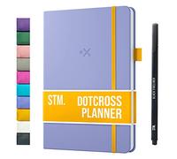 AGENDA A5 DOTCROSS (Pianificatore proiettile) di Scribbles That Matter - Half Bujo Half Planner - Aggiungi in modo creativo concentrazione, produttività e salute mentale nella tua vita - Lavanda