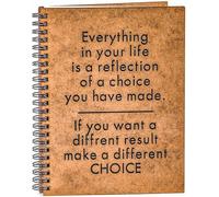 Agenda A5 personalizata din lemn - "Everything in your life is a reflection"