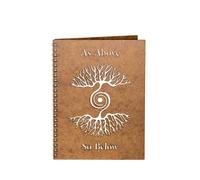 Agenda A5 personalizata din lemn - Pomul vietii "As above, so below!"
