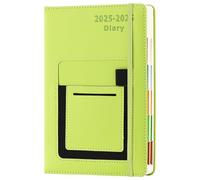 Agenda accademica 2025-2026, agenda 2025-2026, formato A5, pagina al giorno, da luglio 2025 a giugno 2026, agenda accademica di metà anno con linguetta mensile colorata, tasca anteriore/interna