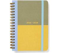Agenda accademica 2025-2026 Colour Block A6 Giornaliero Lime - 14,8 x 10,5 cm