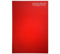 Agenda accademica 2025-2026, formato A5, visualizzazione settimanale, per studenti e insegnanti, colore: rosso