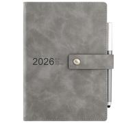 Agenda accademica 2026, agenda giornaliera, formato A5, un giorno per pagina, diario giornaliero da gennaio 2026 a dicembre 2026, copertina rigida, con penna, segnalibro, linguette mensili, adesivi e