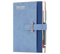 Agenda accademica 2026, giorno per pagina, calendario 2026, copertina rigida organizzata dal 2026 al dicembre 2026, agenda A5, agenda giornaliera e mensile con penna, vassoio mensile colorato, blu