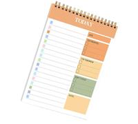 Agenda accademica giornaliera con rilegatura a doppia bobina, quaderno per il monitoraggio degli obiettivi, 104 pagine a righe, per uomini e donne, pianificazione giornaliera, studio planner notebook