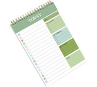 Agenda accademica giornaliera con rilegatura a doppia bobina, quaderno per il monitoraggio degli obiettivi, 104 pagine a righe, per uomini e donne, pianificazione giornaliera, studio planner notebook