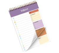 Agenda accademica giornaliera con rilegatura a doppia bobina, quaderno per il monitoraggio degli obiettivi, 104 pagine a righe, per uomini e donne, pianificazione giornaliera, studio planner notebook