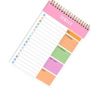 Agenda accademica giornaliera con rilegatura a doppia spirale, diario di monitoraggio degli obiettivi, 104 pagine a righe, per uomini e donne, pianificazione giornaliera in ufficio