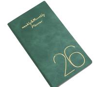 Agenda accademica mensile settimanale 2026, portatile, 12 mesi, 120 pagine datate per pianificazione, 9 x 17 cm, organizer per l'efficienza del lavoro