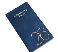 Agenda accademica mensile settimanale 2026, portatile, 12 mesi, 120 pagine datate per pianificazione, 9 x 17 cm, organizer per l'efficienza del lavoro