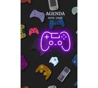 Agenda Adulte 2025-2026 - Manette jeux vidéo - console de jeu - garçon(12.85x19.84 cm) 1 page pour 2 jours