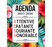 Agenda AESH 2025 2026: Cadeau AESH d'école fin d'année | Planificateur hebdomadaire une semaine sur 2 pages