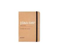 Agenda annuale 2025 Letts 12 Mesi, Eco Writers Words A6 settimanale Kraft - 14,8 x 10,5 cm