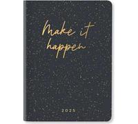 Agenda annuale 2025 Letts 12 Mesi, Inspire A6 settimanale antracite - 14,8 x 10,5 cm