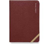 Agenda annuale 2025 Letts 12 Mesi, Serene A6 settimanale bordeaux - 14,8 x 10,5 cm