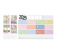 Agenda annuale 2025 - Planner da parete decorativo, organizer mensile extra large, formato per tutto l'anno, calendario familiare da gennaio 2025 a dicembre 2025 per appuntamenti e pianificazione