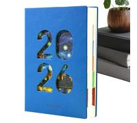 Agenda annuale 2026, con divisori, 365 giorni con carta spessa, da gennaio a dicembre, settimane e planner mensile, per pianificazione degli appuntamenti, studio, lavoro, scuola, lezioni, viaggi