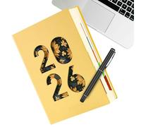 Agenda annuale 2026, formato A5, in , con carta spessa e registri, da gennaio a dicembre, settimane e mensile, per pianificazione, studio, lavoro, scuola, lezioni, viaggi