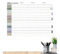 Agenda annuale 2026, grande poster da parete, 73 x 50 cm, grande programma di immagini, stile di monitoraggio delle abitudini visive, categoria regalo produttività, parola chiave, visualizzazione
