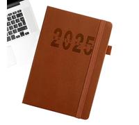 Agenda annuale astratta, diario 2025, un giorno per pagina, formato A5, agenda 2025, con bordi colorati, per la scuola, agenda giornaliera per tutto l'anno con linguette mensili colorate