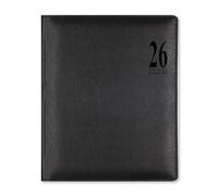 Agenda Annuale Letts "MILANO" Quarto 21x26cm. Settimanale 2026 Multilingua 12 Mesi Gennaio/Dicembre AGF08MI (Nera)