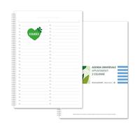 AGENDA appuntamenti UNIVERSALE giornaliera VERTICALE spiralata con date da scrivere Planning appuntamenti 2 COLONNE per pagina - Planner 250 PAGINE/250 GIORNI LAVORATIVI - Misura A4 cm 29,7x21