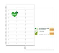 AGENDA appuntamenti UNIVERSALE giornaliera VERTICALE spiralata con date da scrivere Planning appuntamenti 3 COLONNE per pagina - Planner 250 PAGINE/250 GIORNI LAVORATIVI - Misura A4 cm 29,7x21