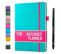 AGENDA B5 DOTCROSS (Pianificatore proiettile) di Scribbles That Matter - Half Bujo Half Planner - Aggiungi in modo creativo concentrazione, produttività e salute mentale nella tua vita - Acqua