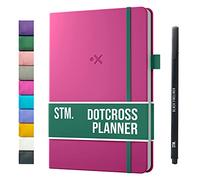 AGENDA B5 DOTCROSS (Pianificatore proiettile) di Scribbles That Matter - Half Bujo Half Planner - Aggiungi in modo creativo concentrazione, produttività e salute mentale nella tua vita - Rosa