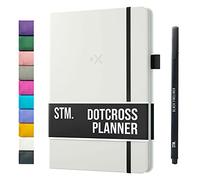 AGENDA B5 DOTCROSS (Pianificatore proiettile) di Scribbles That Matter - Half Bujo Half Planner - Aggiungi in modo creativo concentrazione, produttività e salute mentale nella tua vita - Bianca