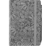 Agenda compatibile con Comix Floreal 2026, 12 mesi, settimanale Week con Matita, Chiusura Con Elastico e Segnalibro, cm 11x16h grigio + penna a scatto e segnalibro