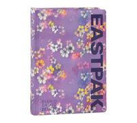 Agenda compatibile con Diario Eastpak scuola 2025-2026 lowers Fiori Lilla - 13 Mesi per Scuola Media e Superiore, con Copertina Imbottita dim. 12 x 16.5 + portachiave pailettes e penna multicolore