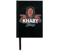 Agenda Compatibile con Diario Khaby Nero Non Datato 9 Mesi 18x13 cm + Omaggio Penna Colorata e Portachiavi