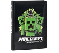 Agenda compatibile con diario Minecraft Movie nero 2025-2026 F.to Standard 18x14 cm + portachiave fischietto e penna colorata