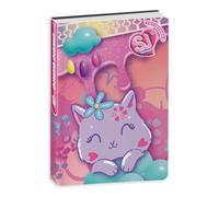 Agenda compatibile con diario Scuola F.to Standard 20x15cm Seven Gattina Girl 2025-2026 datato + omaggio portachiave con paillettes e penna multicolore