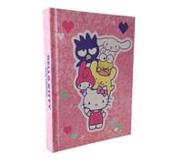 Agenda compatibile con diario scuola Hello Kitty & Friend rosa 2025-2026 F.to Standard 18x14 cm + matita, portachiave pailettes e penna multicolore