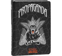 Agenda compatibile con Diario Scuola Propaganda Nero F.to 16,5x12 cm 2024/2025 + portachiave fischietto e penna multicolore