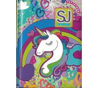 Agenda compatibile con Diario Scuola Seven SJ Animal Unicorno rosa Blu 2023-2024 F.to standard 20x15 cm + portachiave paillettes e penna colorata