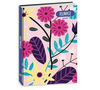 Agenda compatibile con DIARIO SCUOLA Teenace rosa Fucsia Fiori datato 2025-2026 standard 18x13cm + omaggio portachiave con paillettes e penna multicolore